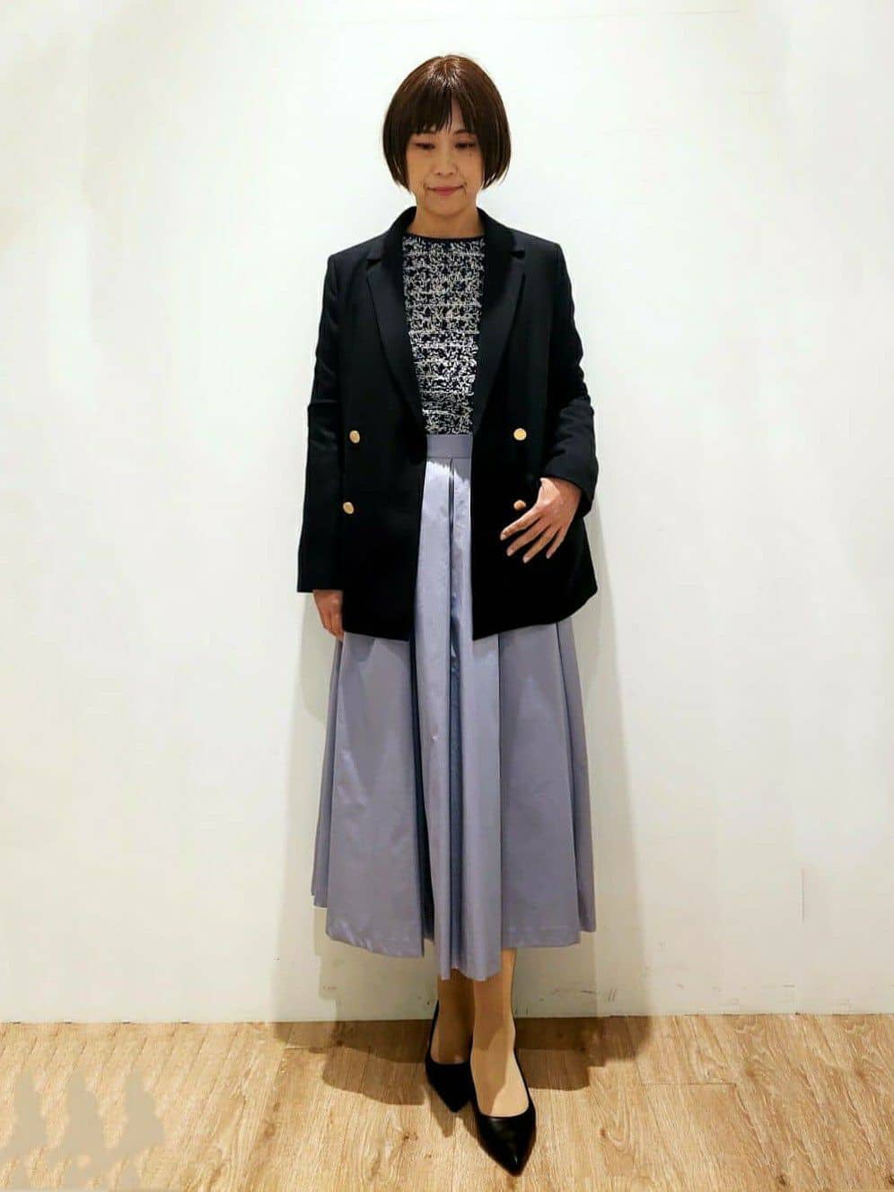 SHIMAKOさんの「OPAQUE.CLIP｜◆ツイードライクニット【洗濯機洗い可】」を使ったコーディネート