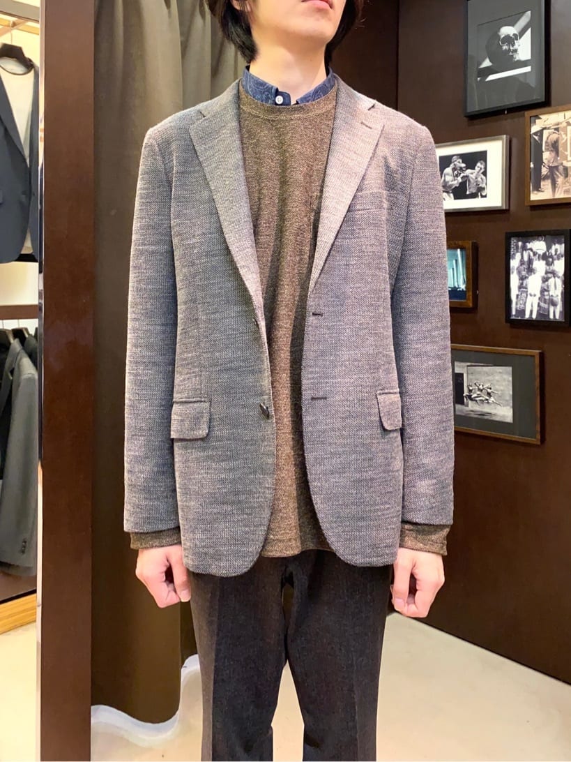 コバヤシさんの「TAKEO KIKUCHI｜【ONOFF対応】TRダブルニット ストレッチパンツ」を使ったコーディネート