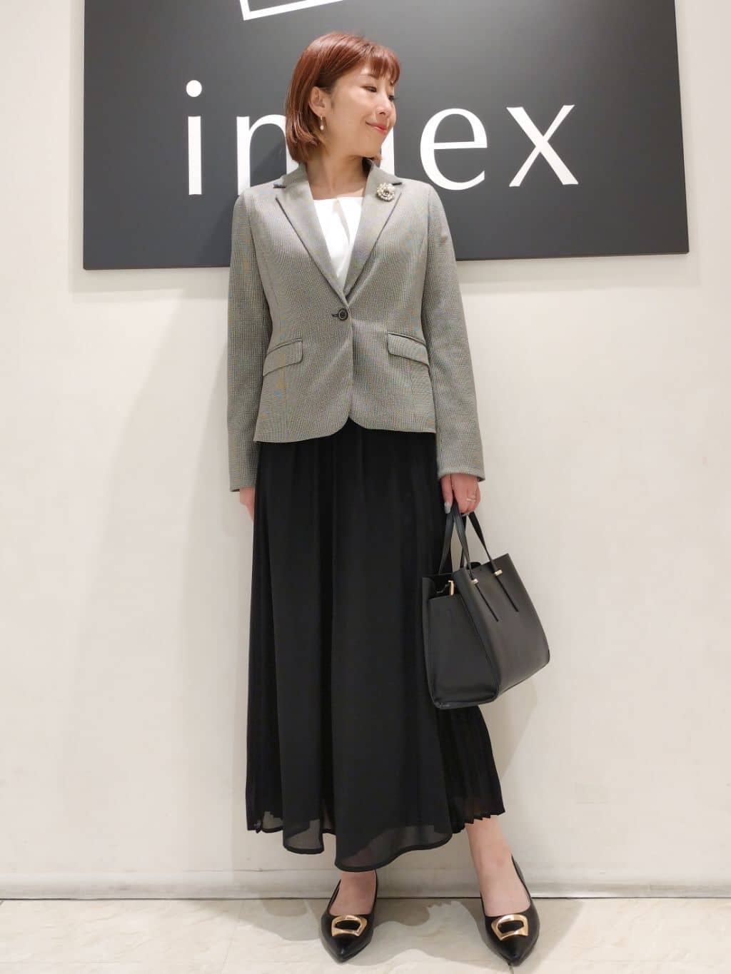 n.さんの「index｜《5色展開／XS-LLサイズ》ストレッチテーラードジャケット／セットアップ対応【イージーアイロン】」を使ったコーディネート