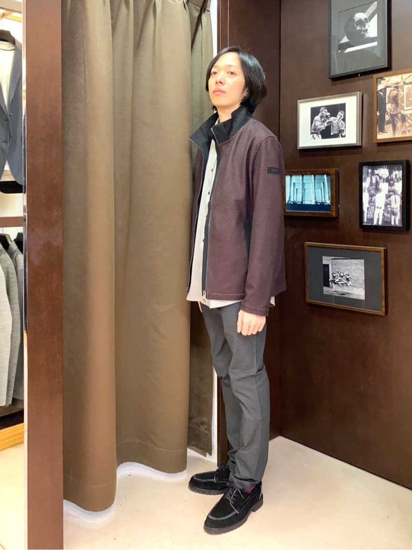 コバヤシさんの「TAKEO KIKUCHI｜【Made in JAPAN】播州織 ヘリンボン ストレート パンツ」を使ったコーディネート