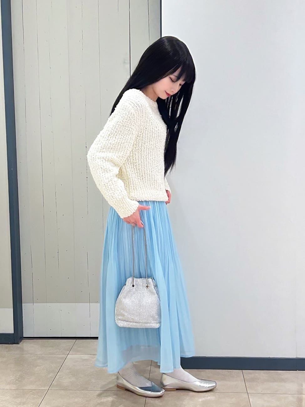 yukinoさんの「grove｜◆ツイーディチェックオーガンジースカート」を使ったコーディネート