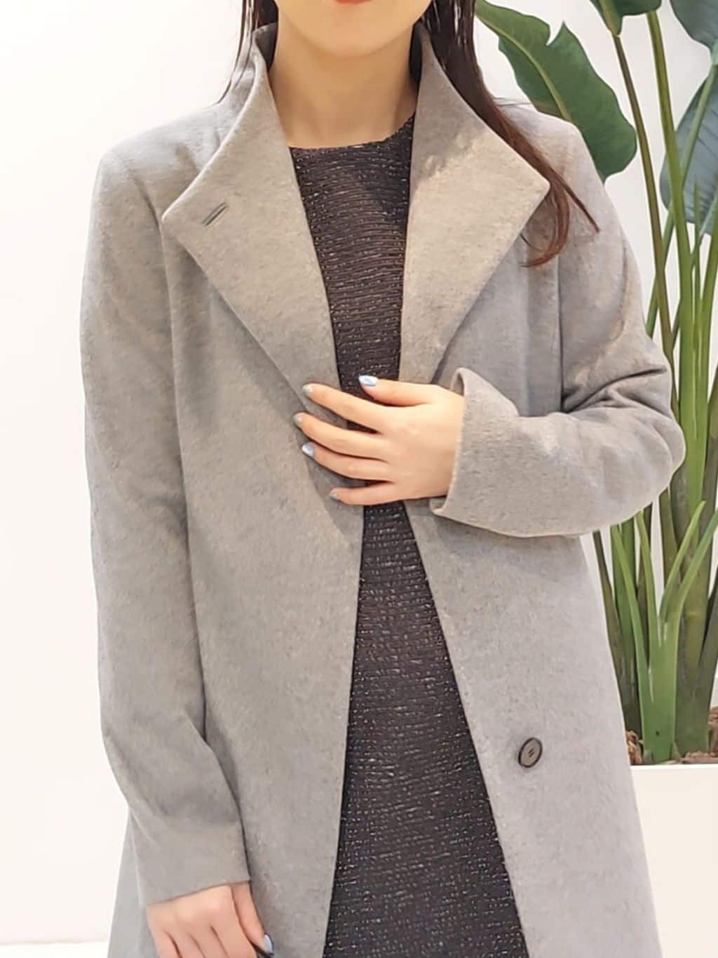 YuKaRiさんの「UNTITLED｜【日本製／2WAY衿】スタンドカラー ロングコート」を使ったコーディネート