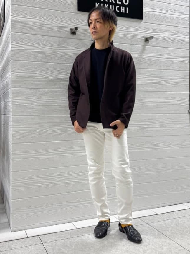 井出恭輔さんの「TAKEO KIKUCHI｜【DOWN FABRIC】ダウンファブリック スタンドカラーブルゾン」を使ったコーディネート