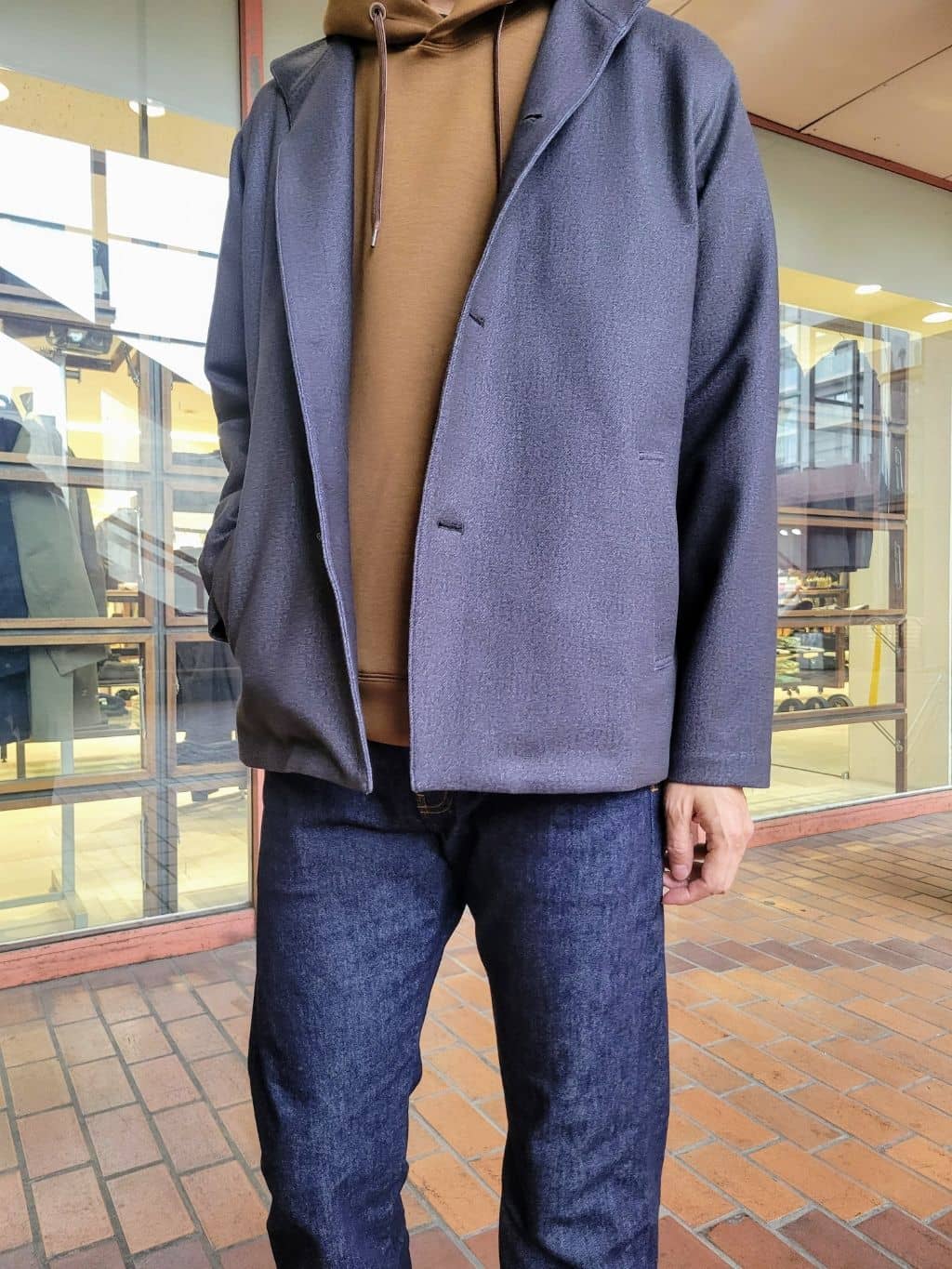 piroyaさんの「TAKEO KIKUCHI｜【DOWN FABRIC】ダウンファブリック スタンドカラーブルゾン」を使ったコーディネート