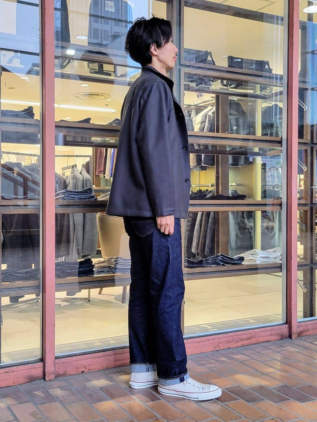 piroyaさんの「TAKEO KIKUCHI｜【DOWN FABRIC】ダウンファブリック スタンドカラーブルゾン」を使ったコーディネート