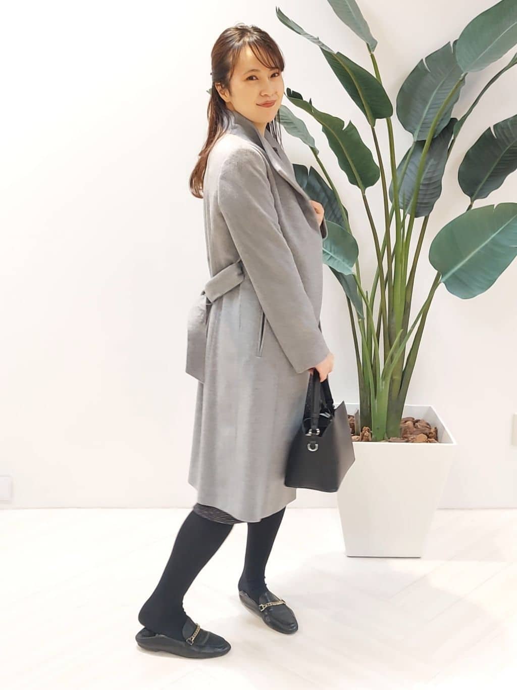 YuKaRiさんの「UNTITLED｜【日本製／2WAY衿】スタンドカラー ロングコート」を使ったコーディネート