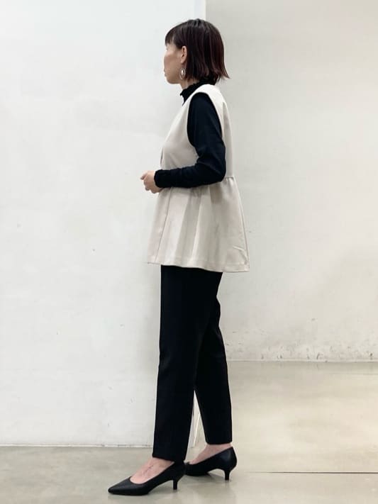 fujiさんの「THE SHOP TK｜◆【汚れ＆シワが付きにくい/セレモニー/通勤】ダブルクロスジレ/洗濯機OK」を使ったコーディネート