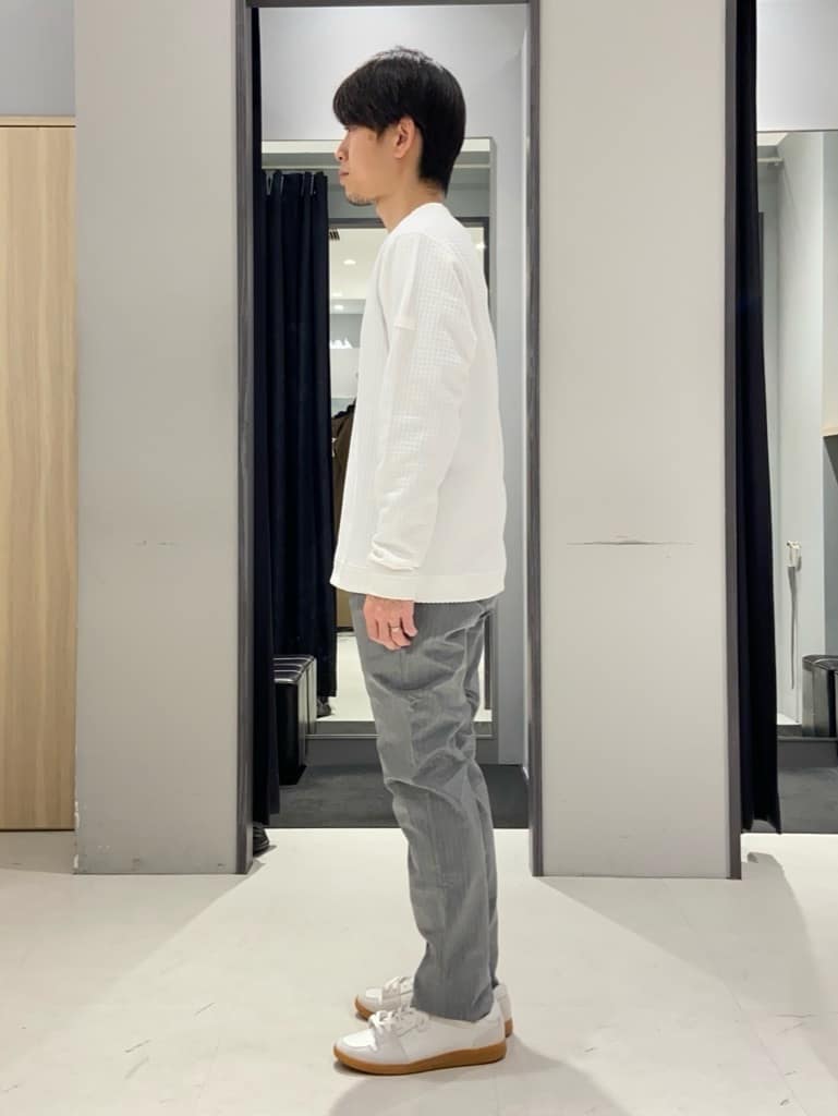 わいずみさんの「TAKEO KIKUCHI｜【全7サイズ&times;8色展開！】トップマルチヘリンボン パンツ」を使ったコーディネート