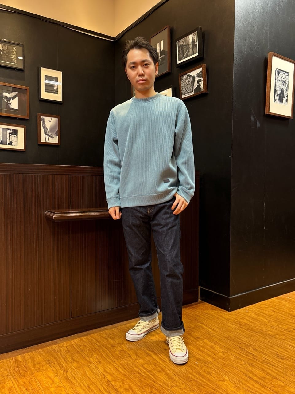 KEIさんの「TAKEO KIKUCHI｜【モンスターストレッチ】日本製 ワンウォッシュ デニムパンツ」を使ったコーディネート
