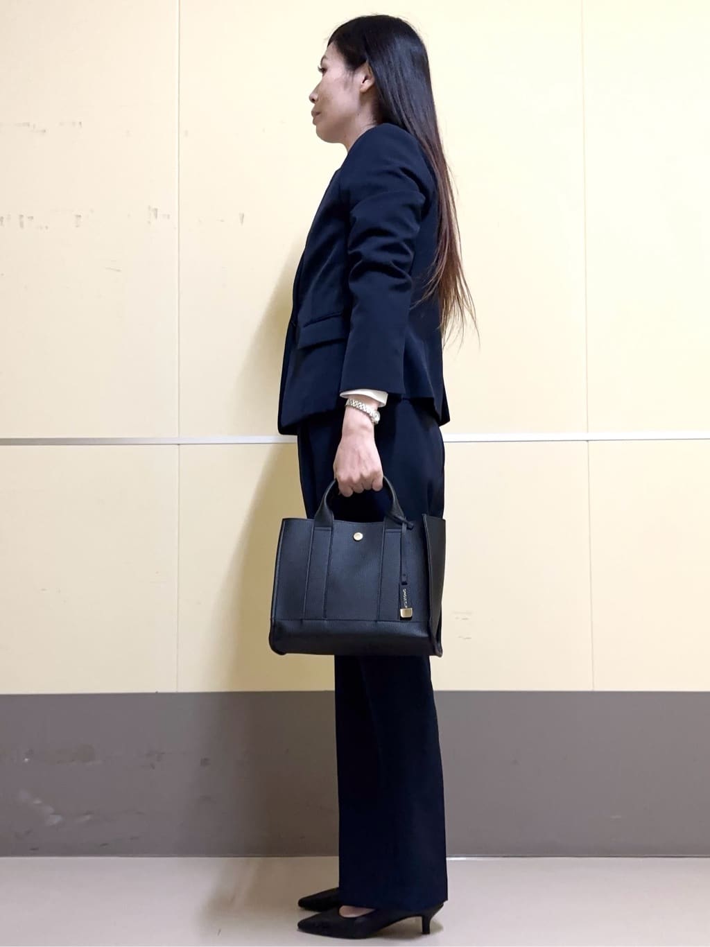 あきさんの「OPAQUE.CLIP｜◆《通勤セットアップ対応》キーネックジャケットダブルクロス【洗濯機洗い可】」を使ったコーディネート