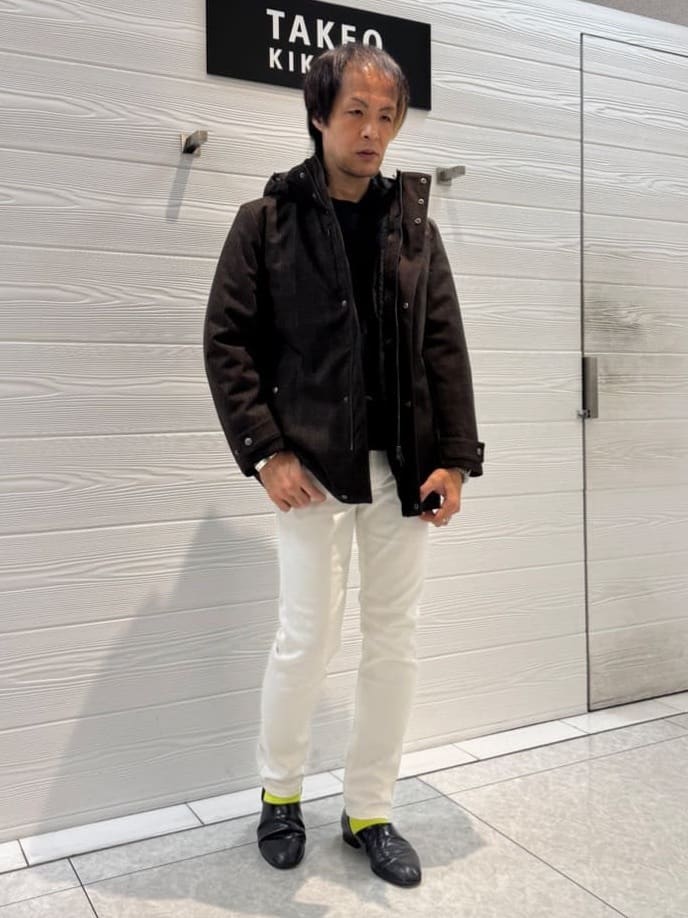 井出恭輔さんの「TAKEO KIKUCHI｜【3WAY】ジャカード グレンチェック ダウンライナー ブルゾン」を使ったコーディネート