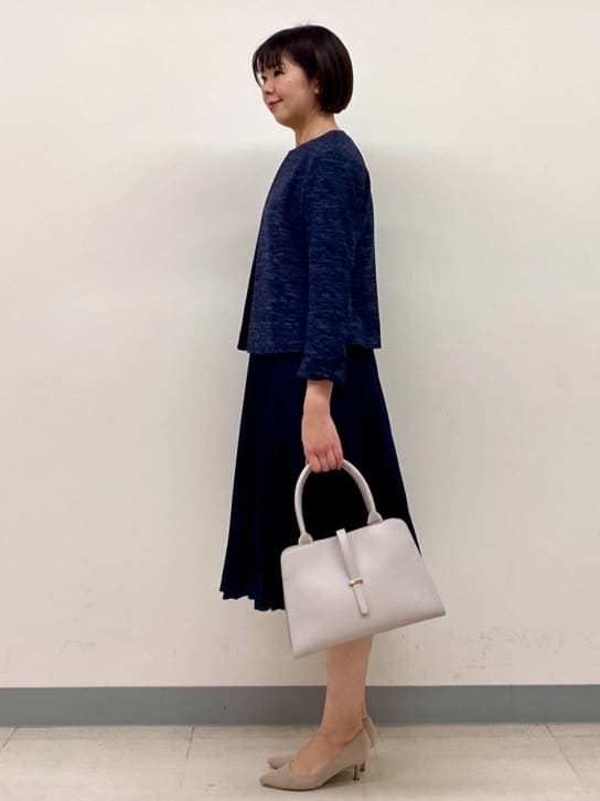 まいこさんの「INDIVI｜◆【洗える】ストレッチツィードジャケット」を使ったコーディネート
