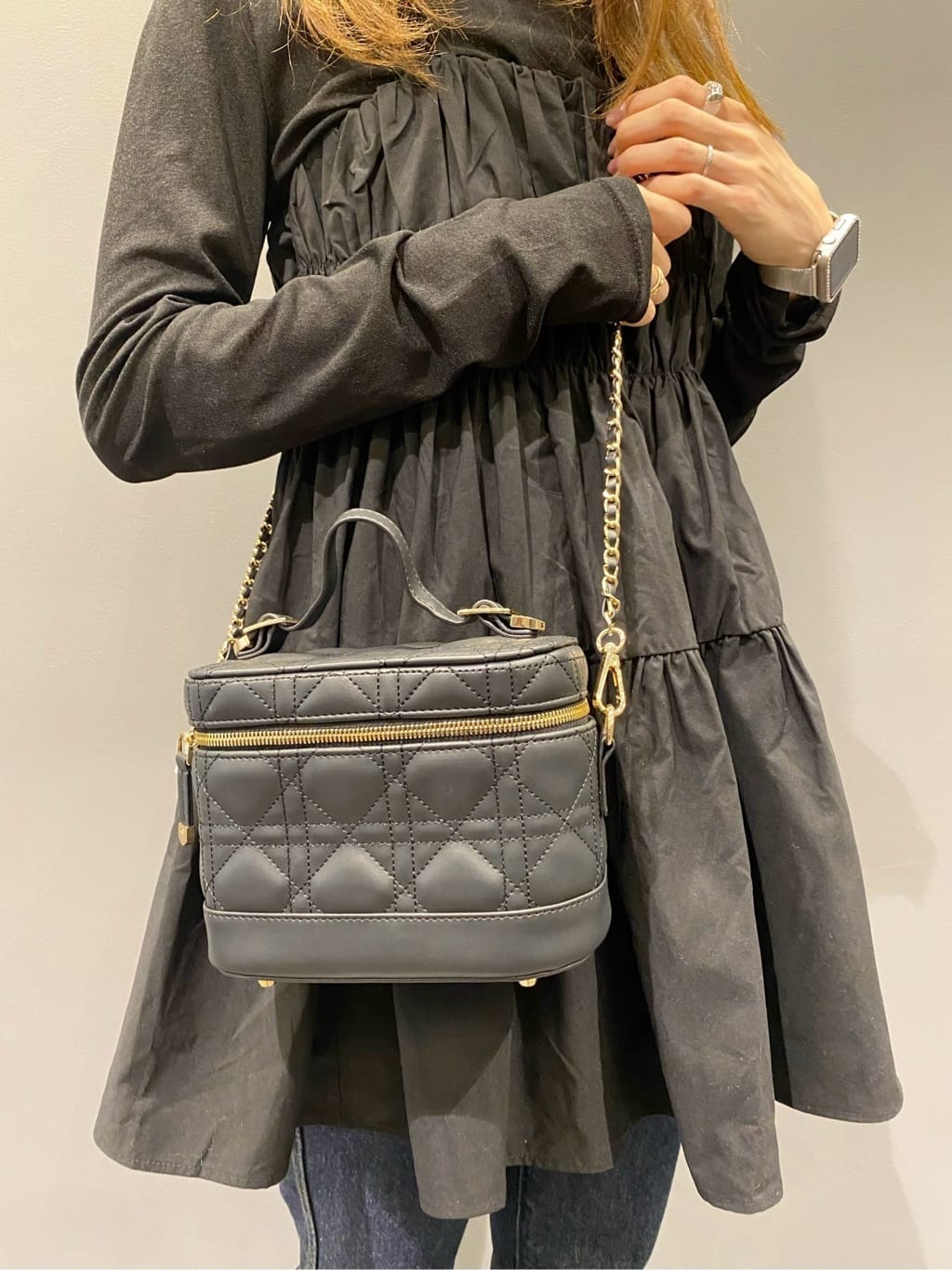 hiraさんの「ESPERANZA｜キルティングバニティ3WAYショルダー」を使ったコーディネート