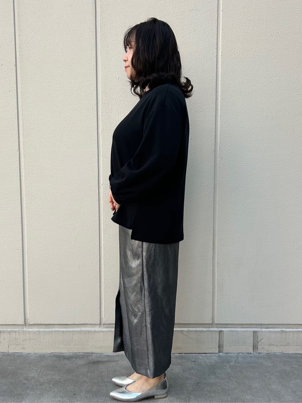 naomiさんの「OPAQUE.CLIP｜◆ボリュームスリーブトップス【洗濯機洗い可】」を使ったコーディネート