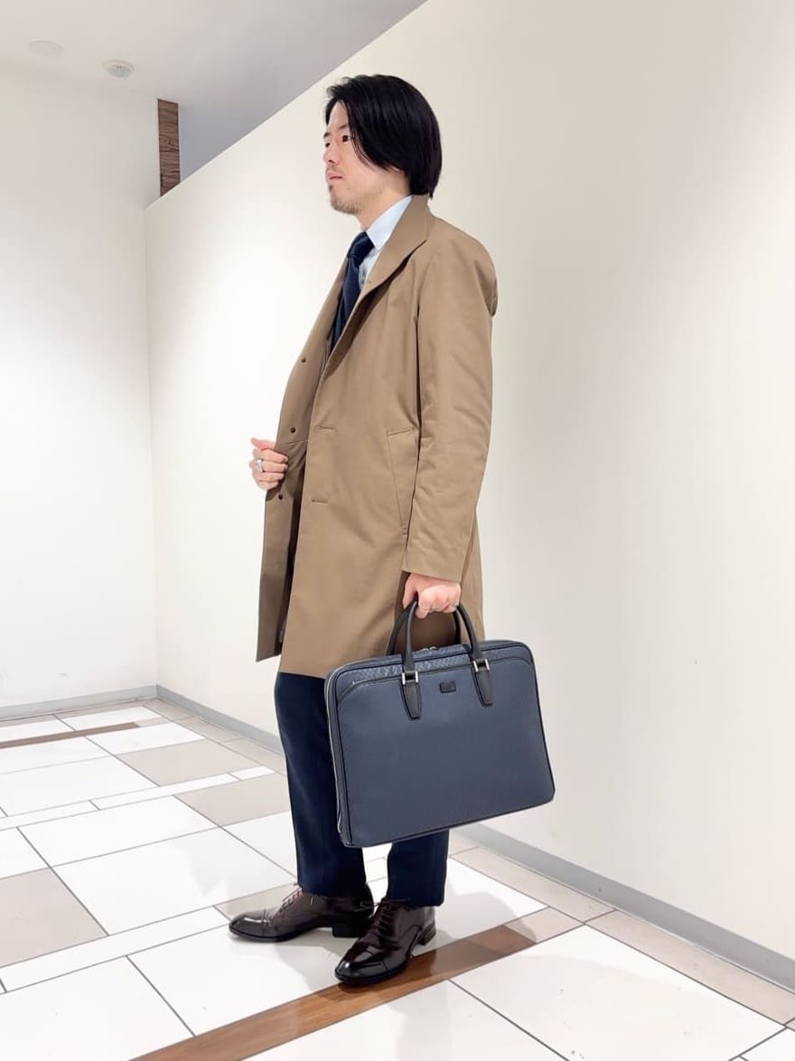 及川さんの「TAKEO KIKUCHI｜【Three by Three】シャイニーシャークピンヘッド スーツ/3ピース対応可」を使ったコーディネート
