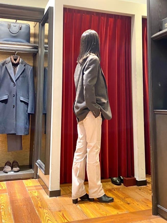 かわぴーさんの「TAKEO KIKUCHI｜【Made in JAPAN】播州織 ヘリンボン ストレート パンツ」を使ったコーディネート