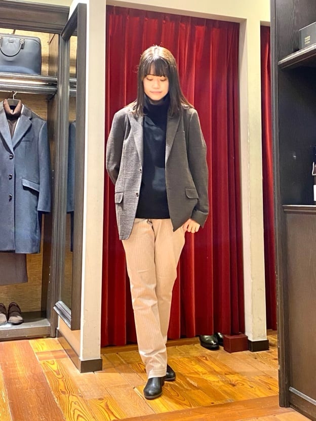 かわぴーさんの「TAKEO KIKUCHI｜【Made in JAPAN】播州織 ヘリンボン ストレート パンツ」を使ったコーディネート