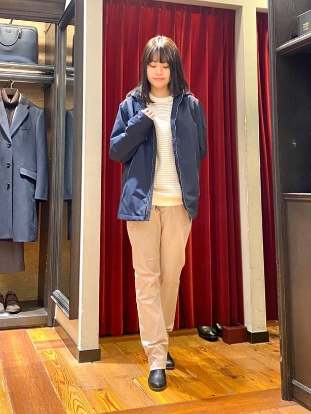 かわぴーさんの「TAKEO KIKUCHI｜【Made in JAPAN】播州織 ヘリンボン ストレート パンツ」を使ったコーディネート