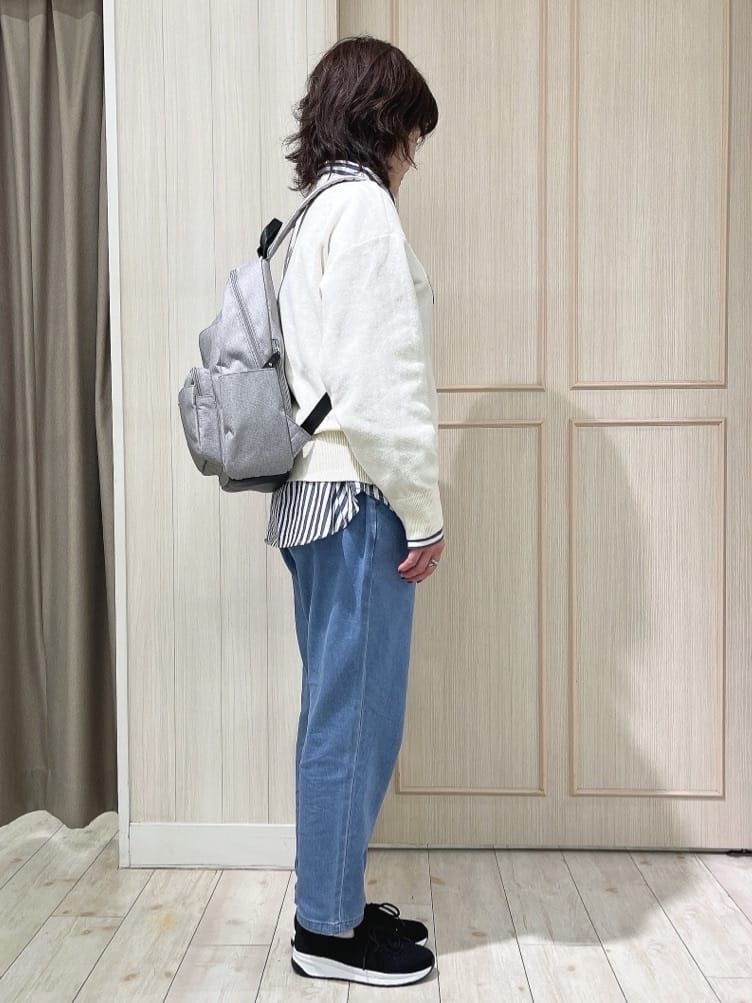 kaneさんの「SHOO･LA･RUE｜◆【洗える/S-LL/ちくちくしにくい】大人のための ロゴ入りスウェットライクニット」を使ったコーディネート