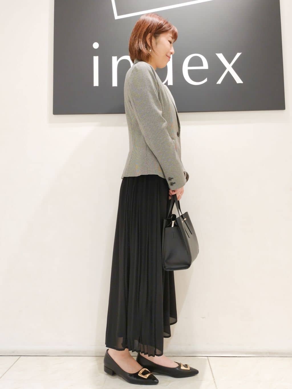n.さんの「index｜《5色展開／XS-LLサイズ》ストレッチテーラードジャケット／セットアップ対応【イージーアイロン】」を使ったコーディネート