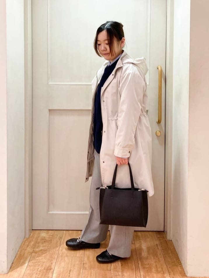 kawaさんの「SHOO･LA･RUE｜◆【撥水/防花粉/S-LL】ライナー付き ミリタリーフーデッドコート」を使ったコーディネート