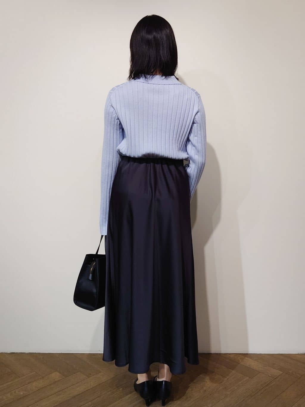 Uさんの「OPAQUE.CLIP｜◆ワイドリブポロニット【洗濯機洗い可】」を使ったコーディネート