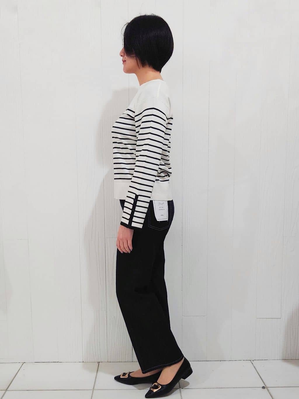 haruさんの「index｜《丈が選べる》ストレートデニムパンツ【洗濯機洗い可】」を使ったコーディネート