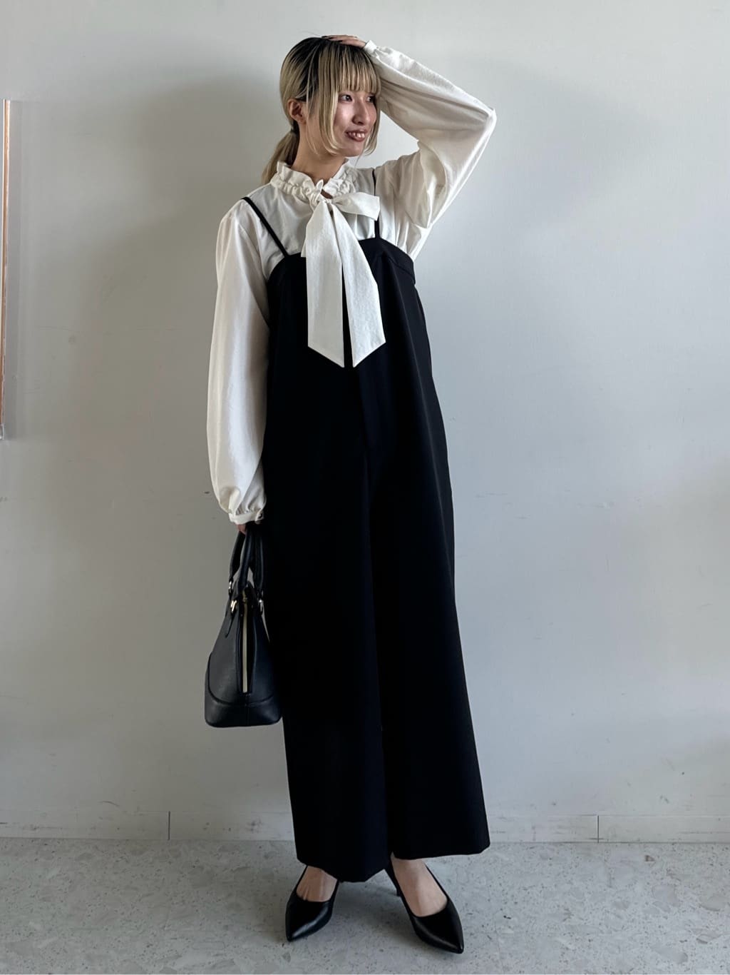 omaさんの「THE SHOP TK｜◆【ONOFF活躍/セレモニー/通勤】ツイードノーカラージャケット/洗える」を使ったコーディネート
