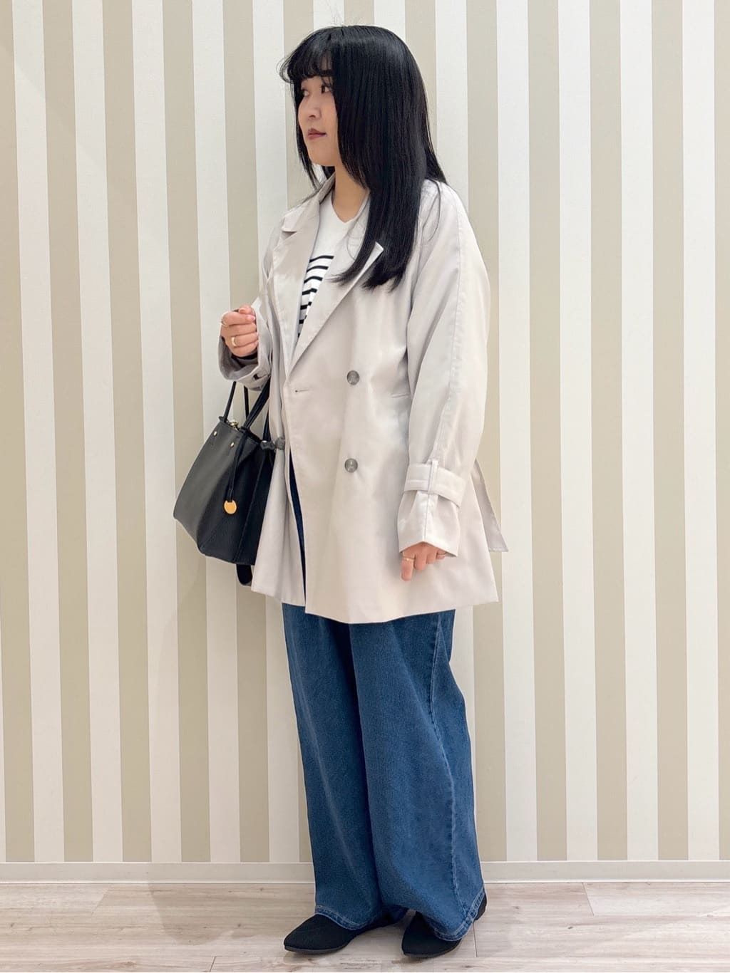 まろんさんの「SHOO･LA･RUE｜◆【洗える】ニットポインテッドローファー」を使ったコーディネート