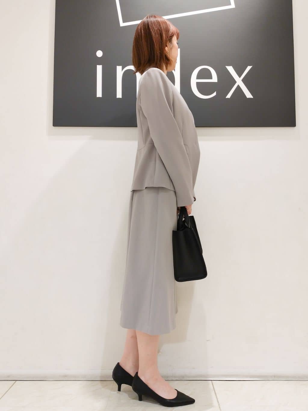 n.さんの「index｜◆【軽量／2WAY】スクエアミドルトートバッグ」を使ったコーディネート