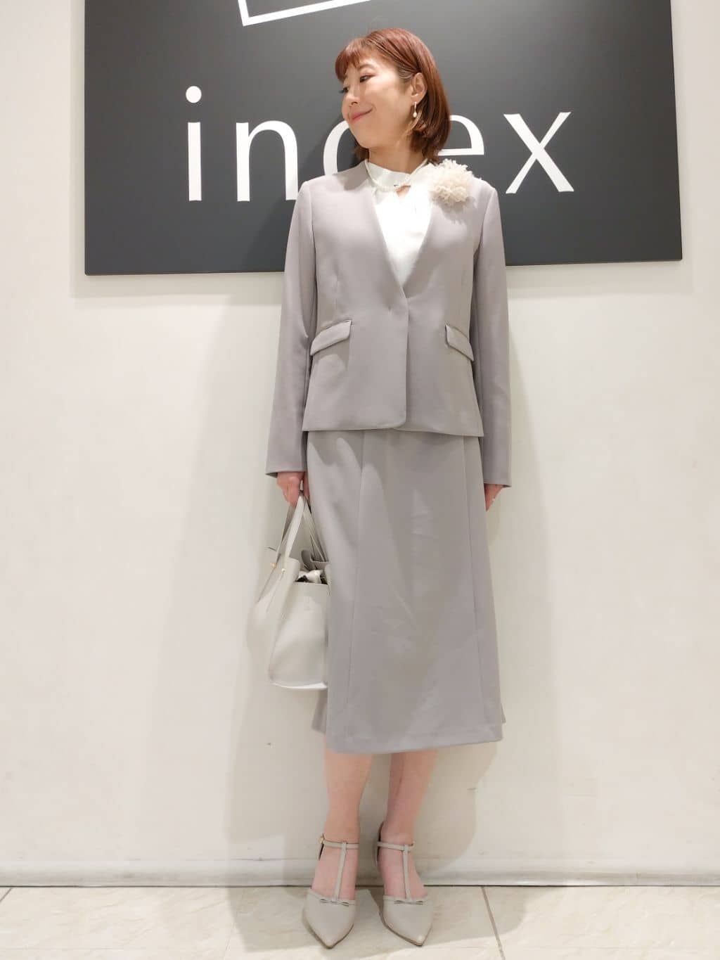 n.さんの「index｜◆《通勤／セットアップ対応》多機能ノーカラージャケット【洗濯機洗い可／防シワ／抗ピル／ストレッチ】」を使ったコーディネート