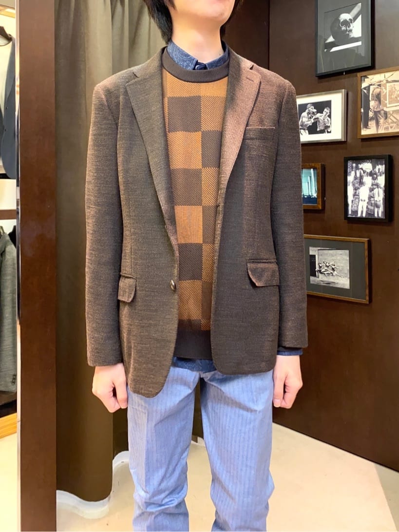 コバヤシさんの「TAKEO KIKUCHI｜【Made in JAPAN】播州織 ヘリンボン ストレート パンツ」を使ったコーディネート