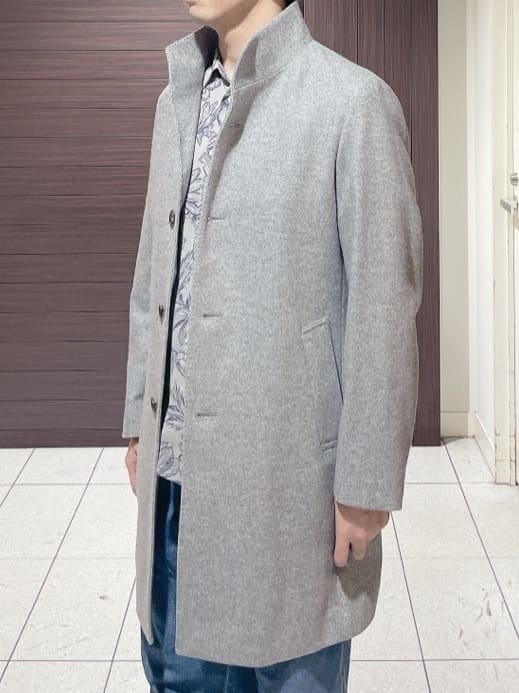 ToyoPさんの「TAKEO KIKUCHI｜【ウールカシミヤブレンド】ビーバー調 スタンドカラー コート」を使ったコーディネート