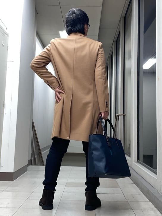 MAKOTO AIさんの「TAKEO KIKUCHI｜ウールカシミヤブレンド チェスターコート」を使ったコーディネート