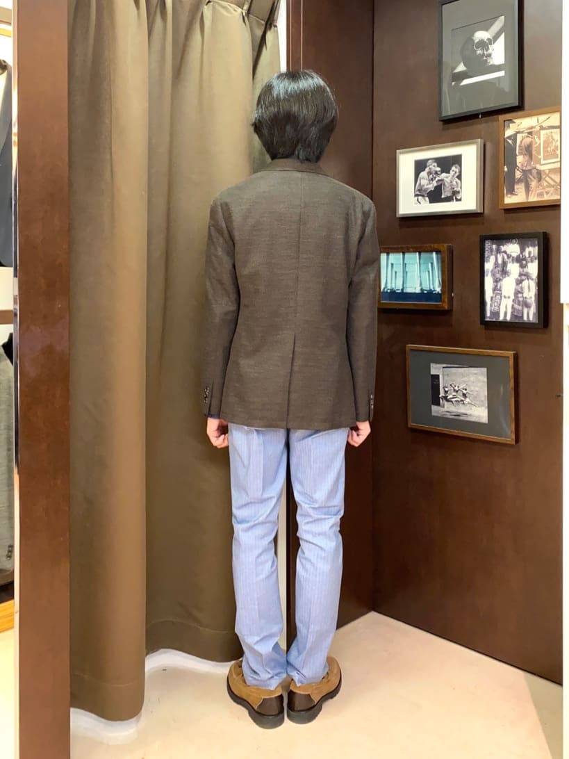 コバヤシさんの「TAKEO KIKUCHI｜【Made in JAPAN】播州織 ヘリンボン ストレート パンツ」を使ったコーディネート