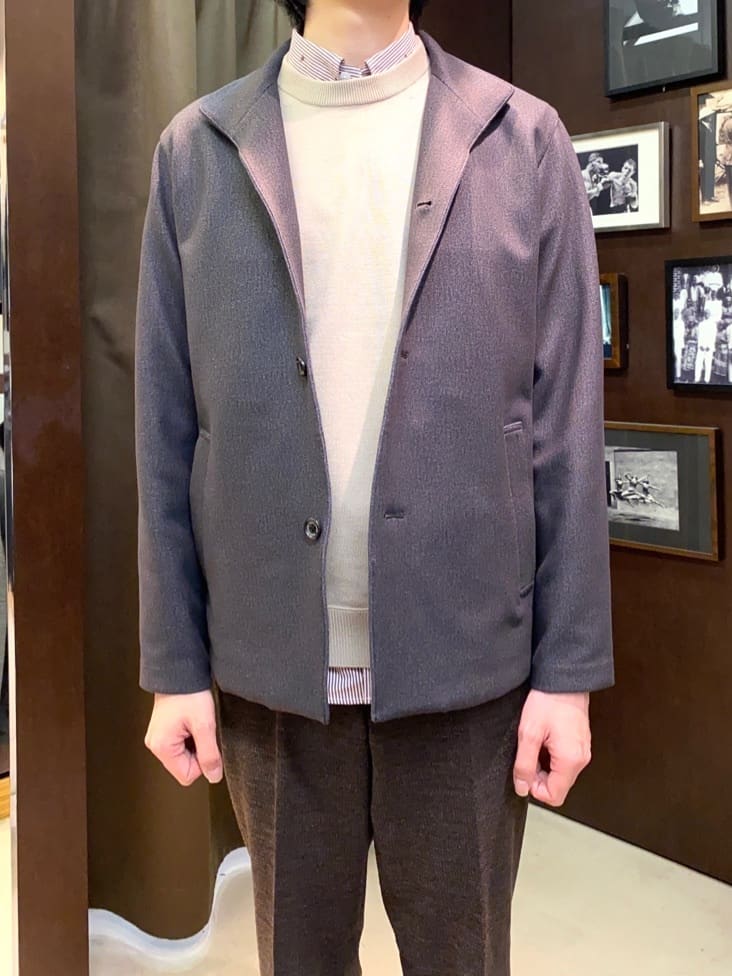 コバヤシさんの「TAKEO KIKUCHI｜【DOWN FABRIC】ダウンファブリック スタンドカラーブルゾン」を使ったコーディネート