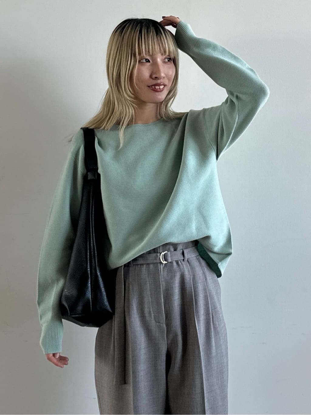 omaさんの「THE SHOP TK｜◆【毛玉になりにくい/蓄熱性】春色_美人ガーターニット/洗える/体形カバー」を使ったコーディネート