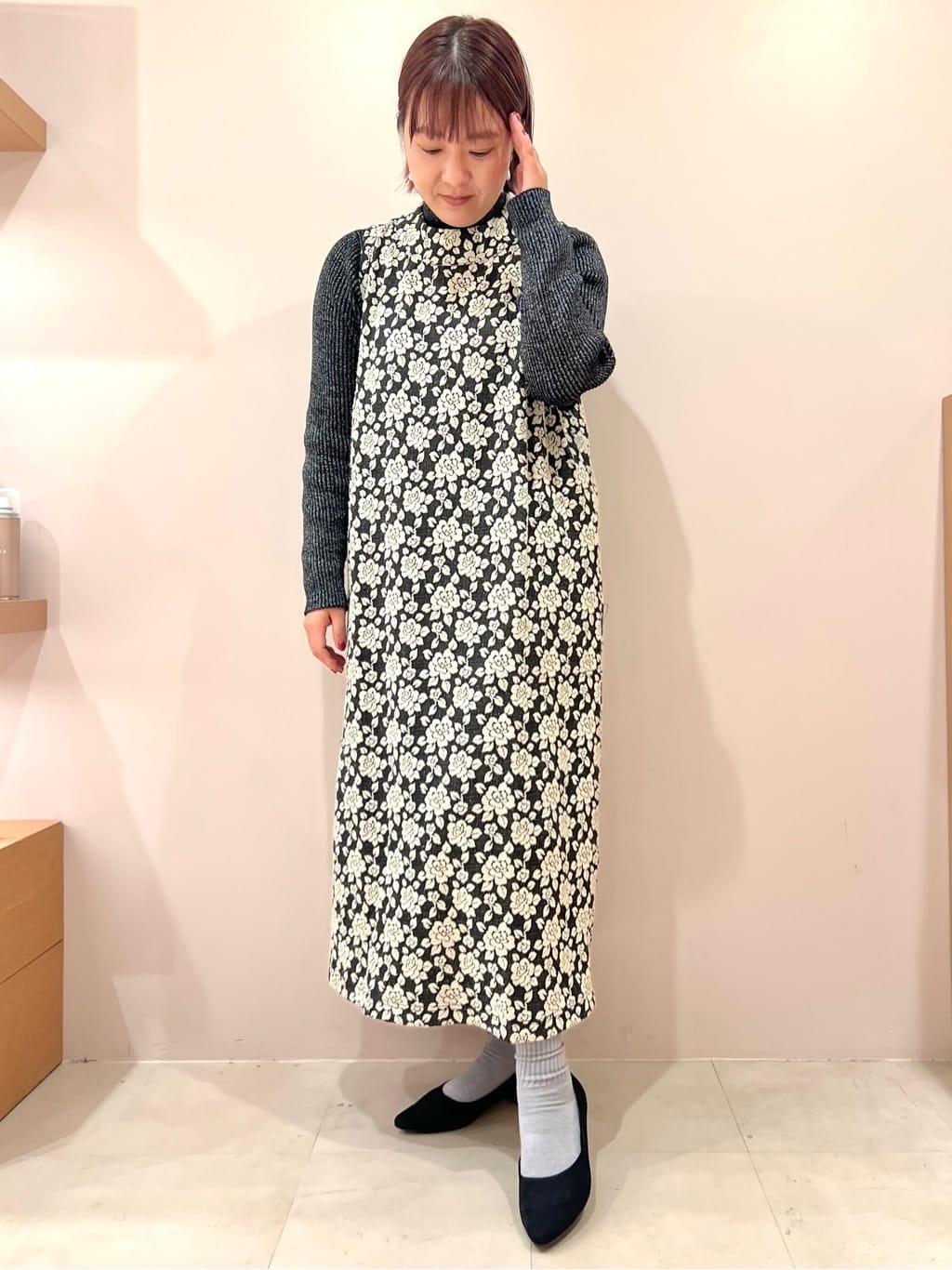 TAKAさんの「ESPERANZA｜《定番》晴雨兼用クッションフラットパンプス」を使ったコーディネート