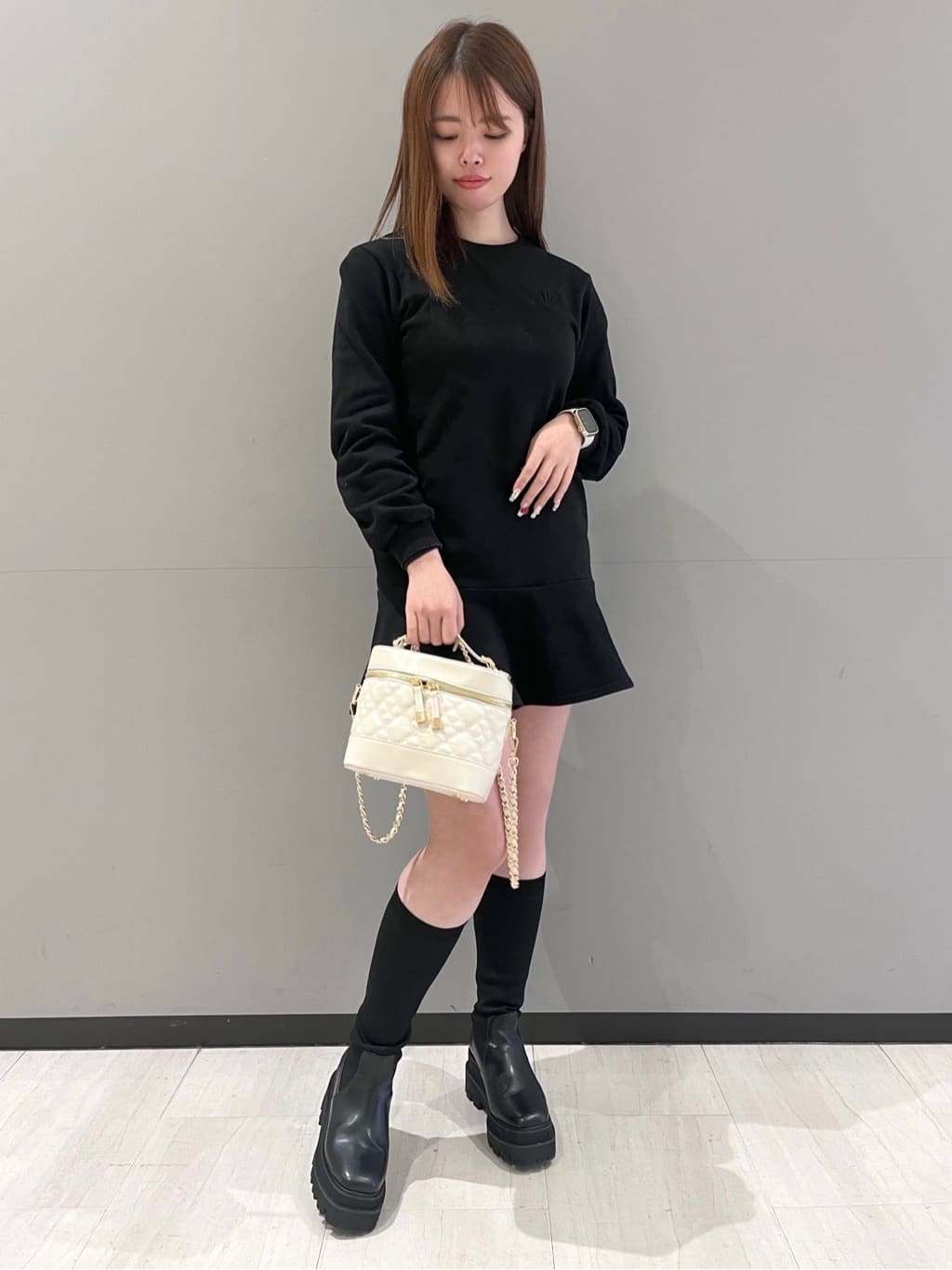 RISAさんの「ESPERANZA｜ニットロングブーツ」を使ったコーディネート