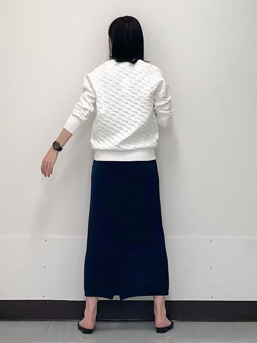 ikueさんの「INDIVI｜◆【洗える／コットン混】ふくれジャカードニット」を使ったコーディネート