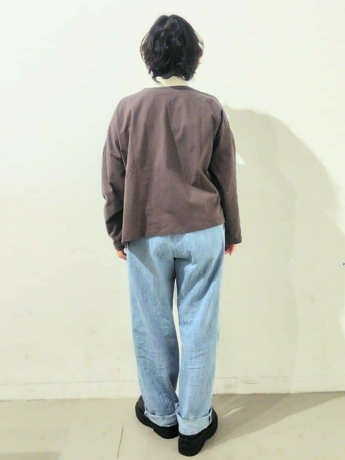 kodamaさんの「THE SHOP TK｜◆微起毛天竺ロゴロンT」を使ったコーディネート