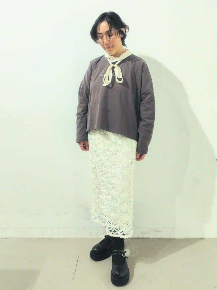 kodamaさんの「THE SHOP TK｜◆微起毛天竺ロゴロンT」を使ったコーディネート