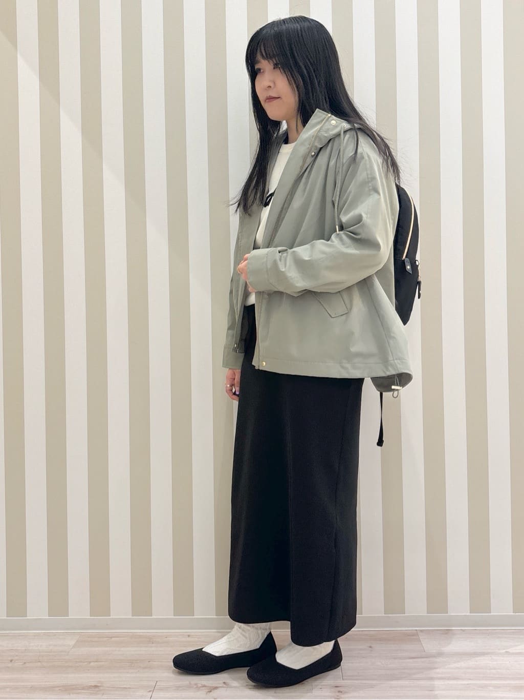 まろんさんの「SHOO･LA･RUE｜◆【洗える/S-LL/ちくちくしにくい】大人のための ロゴ入りスウェットライクニット」を使ったコーディネート