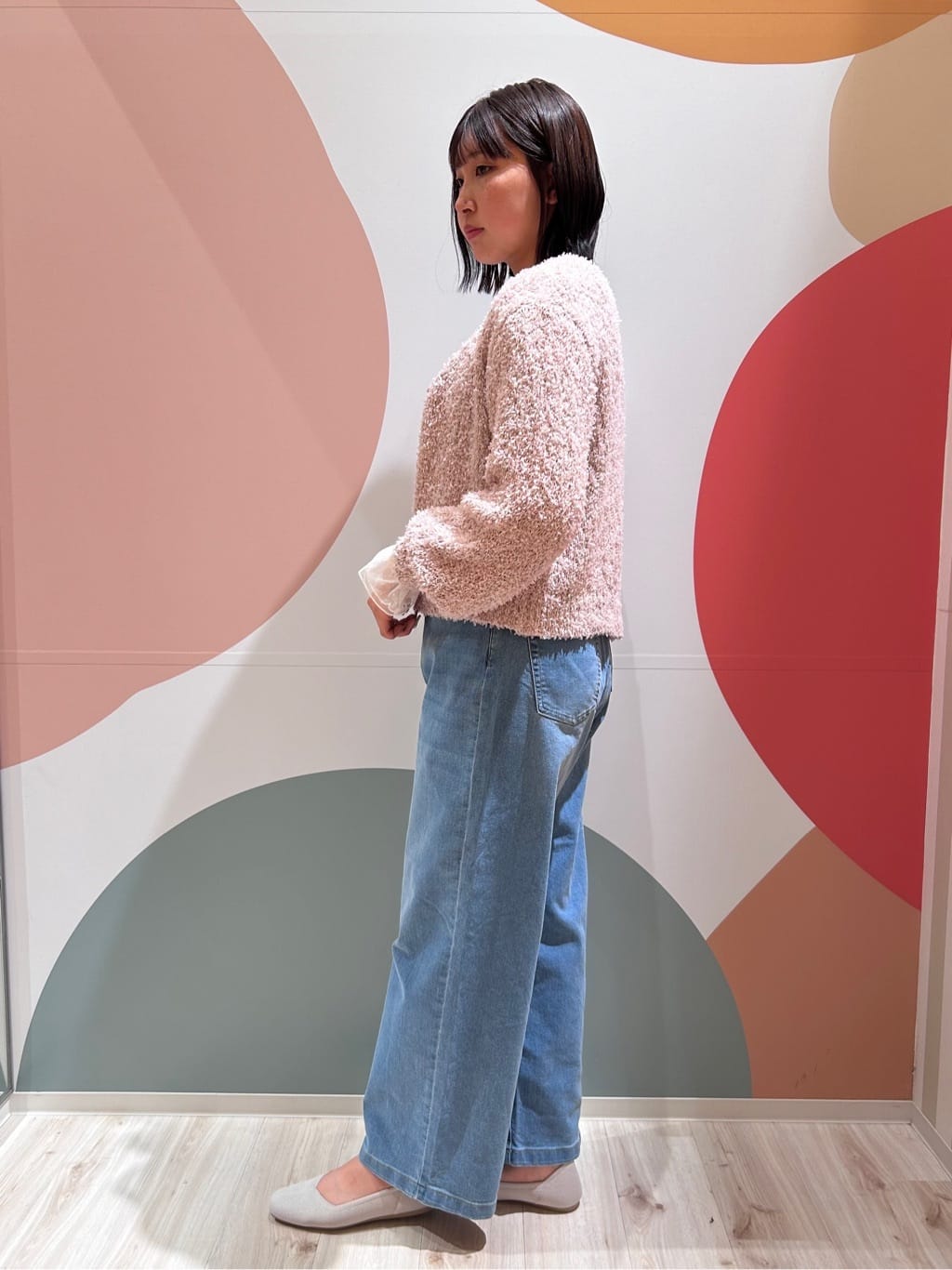 末っ子さんの「SHOO･LA･RUE｜◆【S-LL】重ね着コーデで差をつける お袖チュールリブトップス」を使ったコーディネート