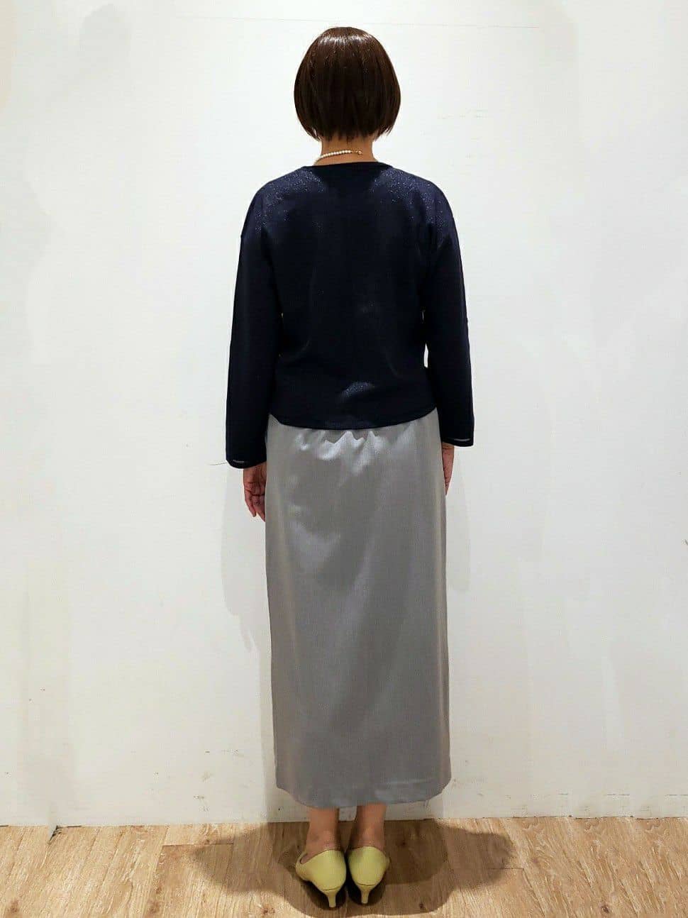 SHIMAKOさんの「OPAQUE.CLIP｜◆ラメシアーラインニット【洗濯機洗い可】」を使ったコーディネート