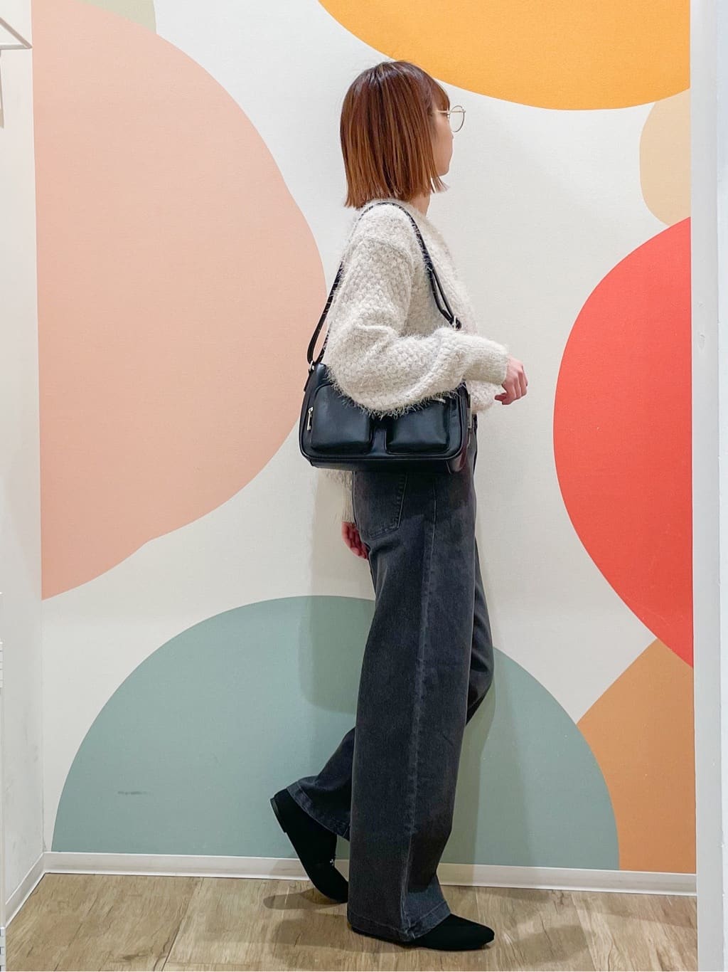 とまとさんの「SHOO･LA･RUE｜◆【洗える】ニットポインテッドローファー」を使ったコーディネート