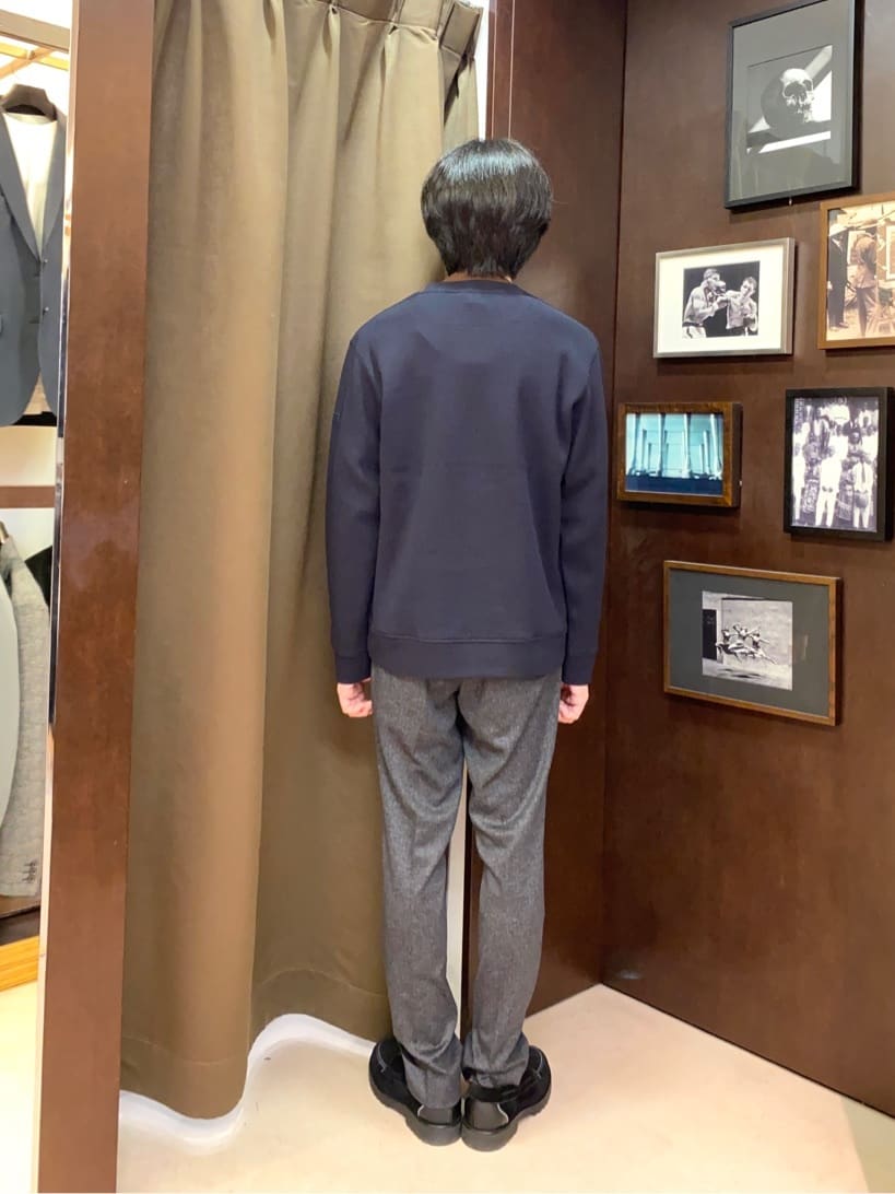 コバヤシさんの「TAKEO KIKUCHI｜【ONOFF対応】TRダブルニット ストレッチパンツ」を使ったコーディネート
