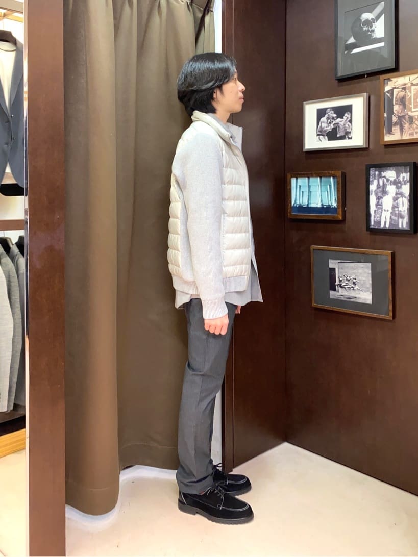 コバヤシさんの「TAKEO KIKUCHI｜【Made in JAPAN】播州織 ヘリンボン ストレート パンツ」を使ったコーディネート