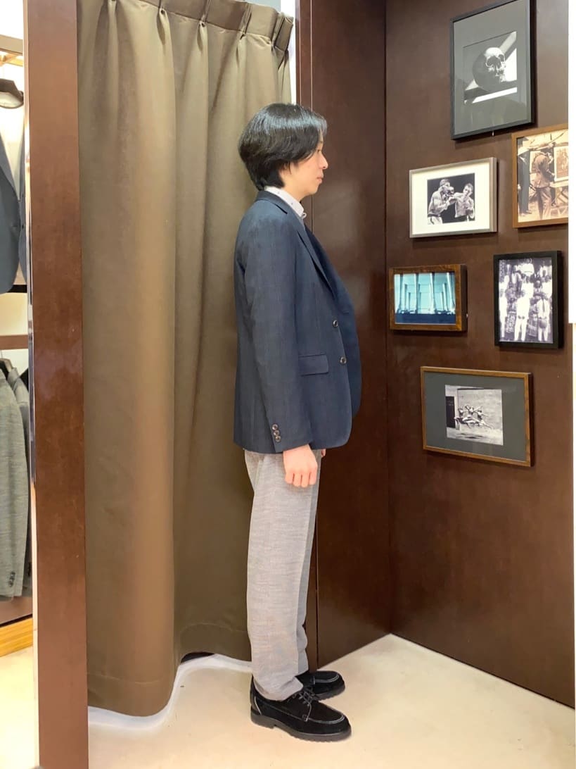 コバヤシさんの「TAKEO KIKUCHI｜ハットモチーフ ジャカード ストライプ シャツ」を使ったコーディネート