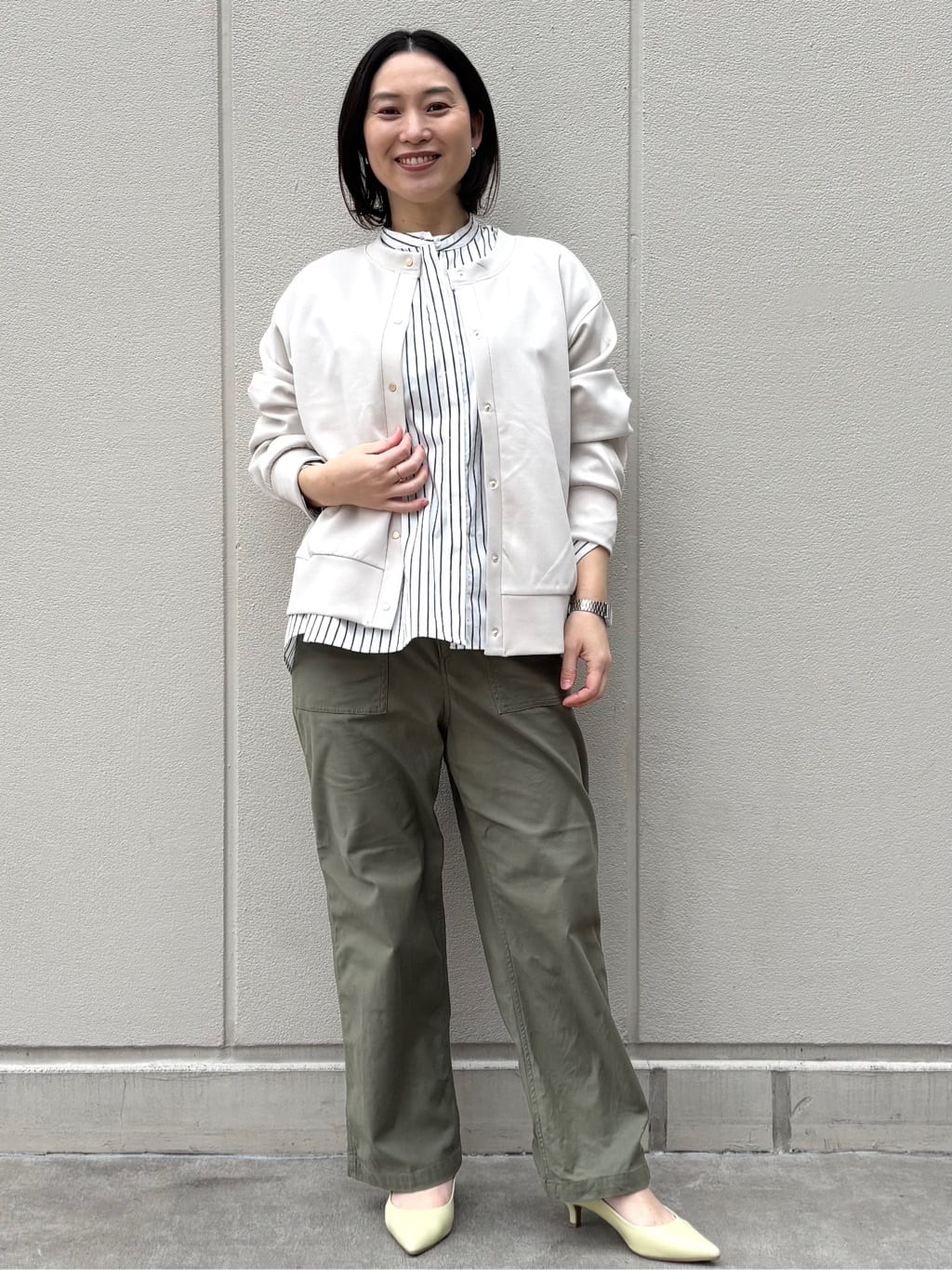 mhさんの「OPAQUE.CLIP｜◆【抗菌防臭加工／低反発クッション】名品　ポインテッドトゥパンプス」を使ったコーディネート